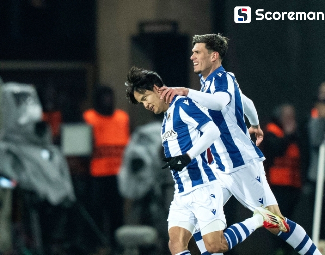 레알 소시에다드, 미트윌란 2-1 제압...구보' 결승골'